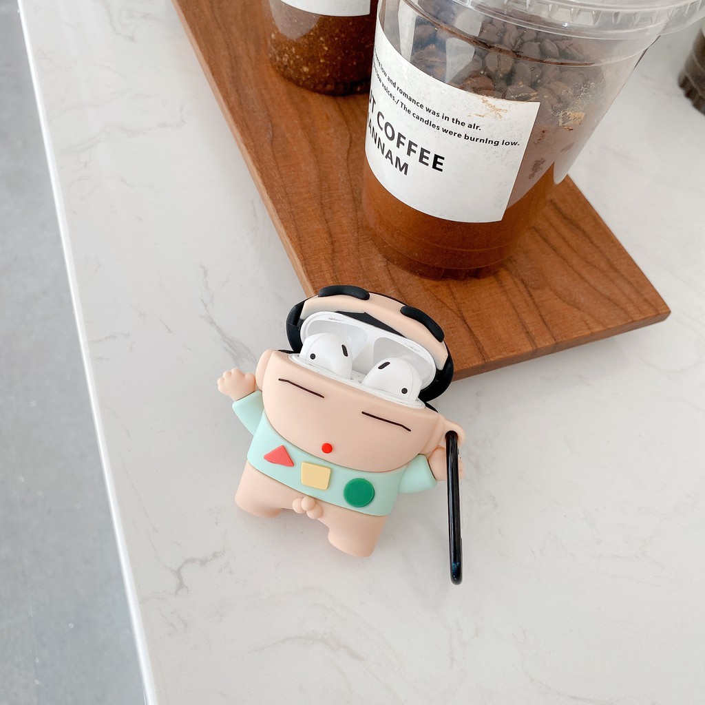 Vỏ Bọc Hộp Sạc Tai Nghe Airpods 1 / 2 Kiểu Nhân Vật Hoạt Hình Ngộ Nghĩnh