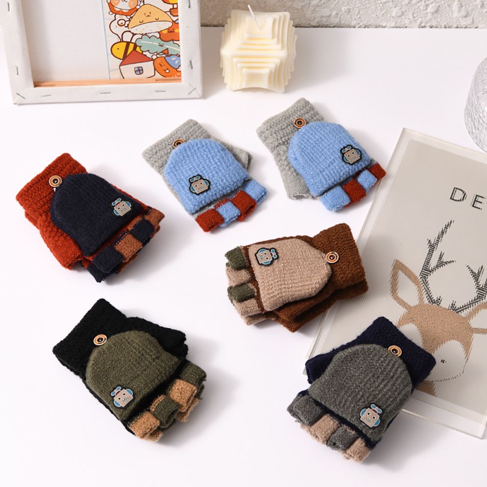 Găng tay hở ngón thời trang mùa thu dành cho bé trai 7-15 tuổi