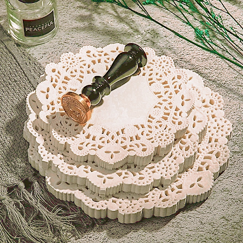 Set 100 Tờ Giấy Ren Nhiều Kích Thước Đa Năng