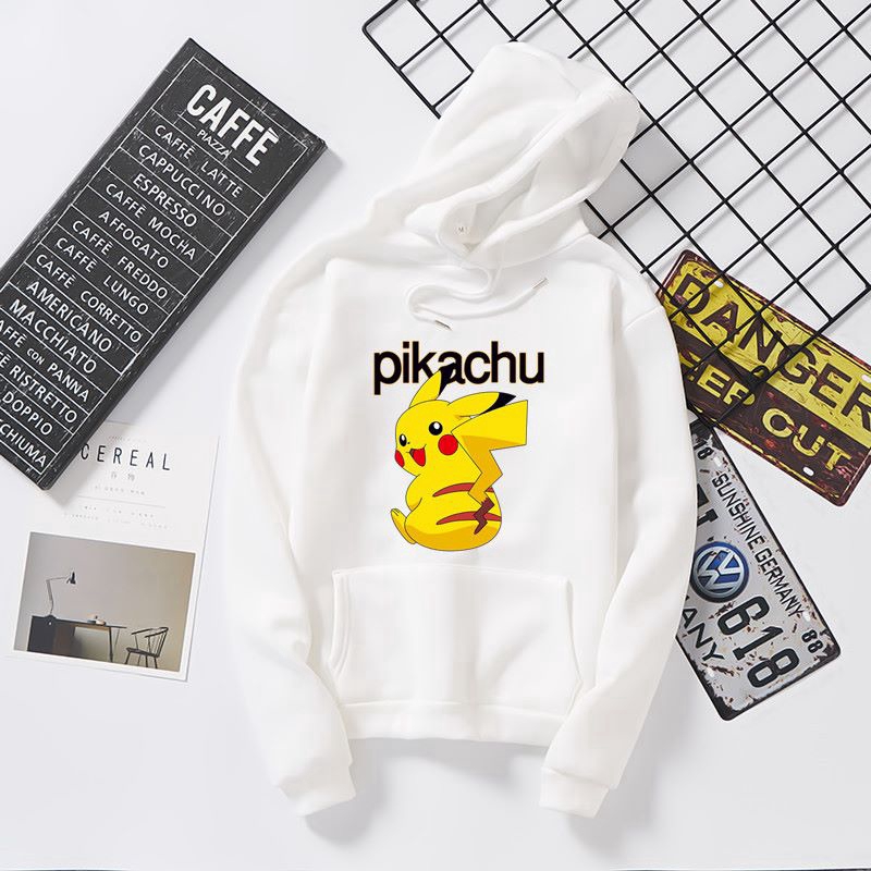 Áo Hoodie Tay Dài In Hình Pikachu Đáng Yêu Thời Trang Hàn Quốc Cho Cặp Đôi