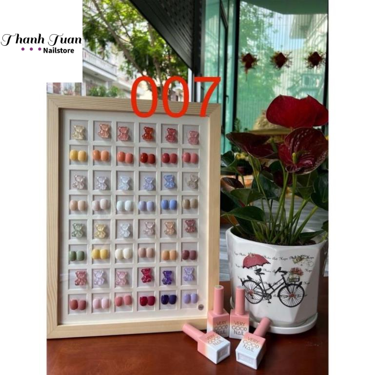 Set sơn gel 24 màu Very Good Nail chính hãng tặng kèm bảng màu gấu cute - Sơn nail cao cấp - Phụ kiện nail