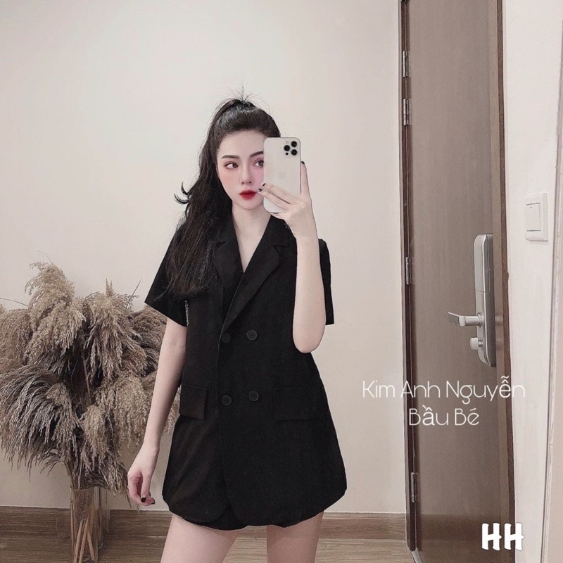 Áo Blazer - Vest Trơn Ulzzang Tay Lỡ 1 Lớp Hàng Đẹp