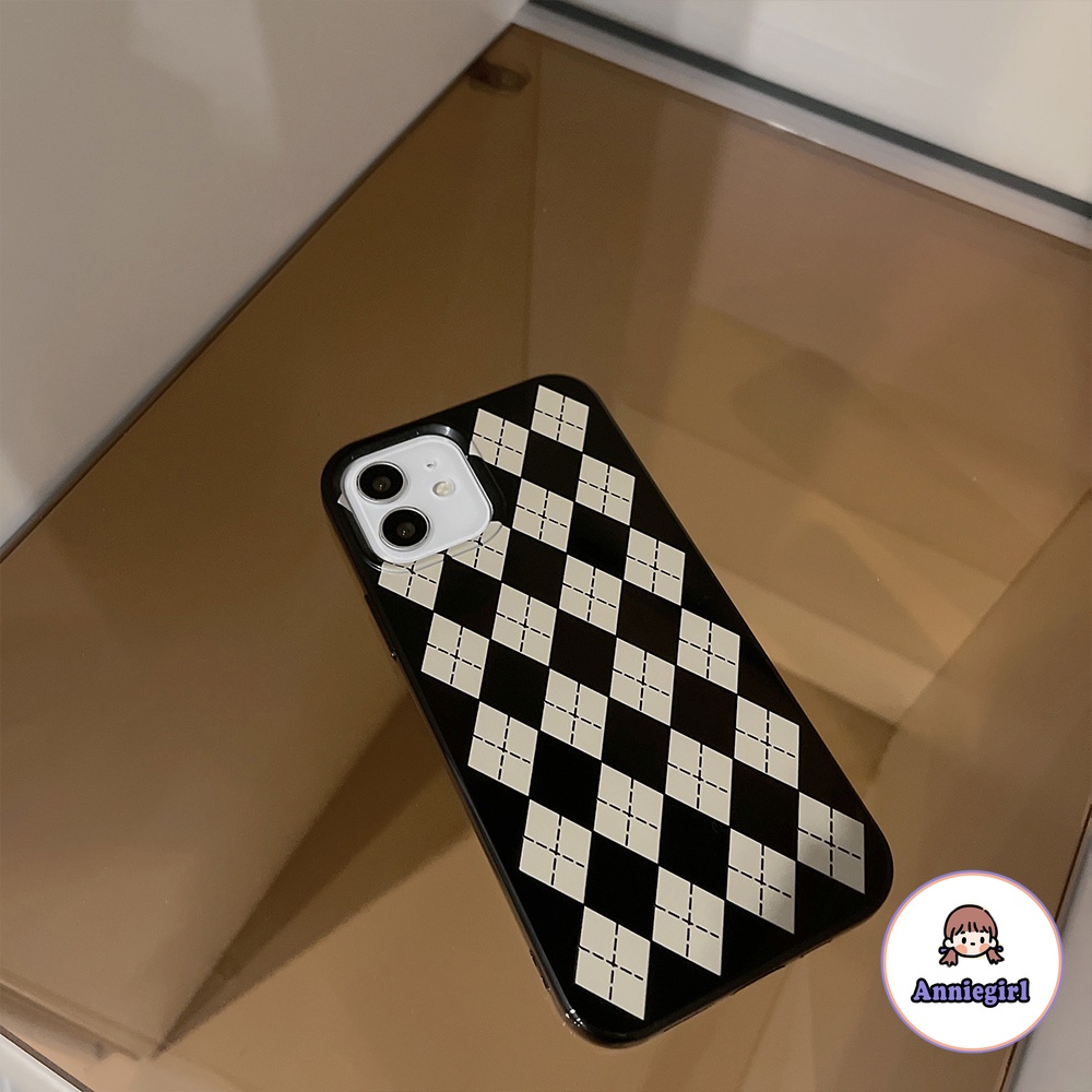 Ốp Điện Thoại TPU Mềm Siêu Mỏng Họa Tiết Bàn Cờ Vua Màu Đen Cổ Điển Cho IPhone 14 13 12 11 Pro Max XR 7 8 Plus