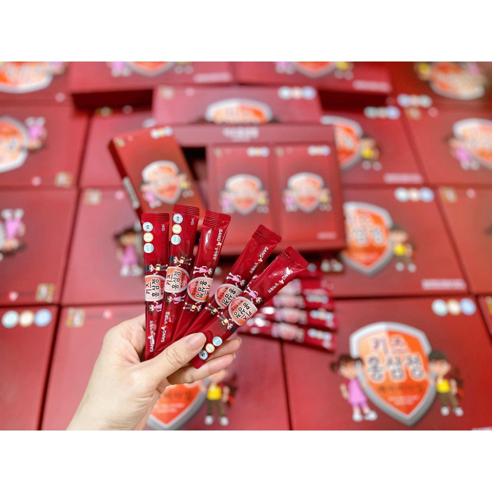 Hồng sâm trẻ em Korea Red Ginseng Baby - Nước hồng sâm baby Sanga Hàn Quốc hộp 30 gói