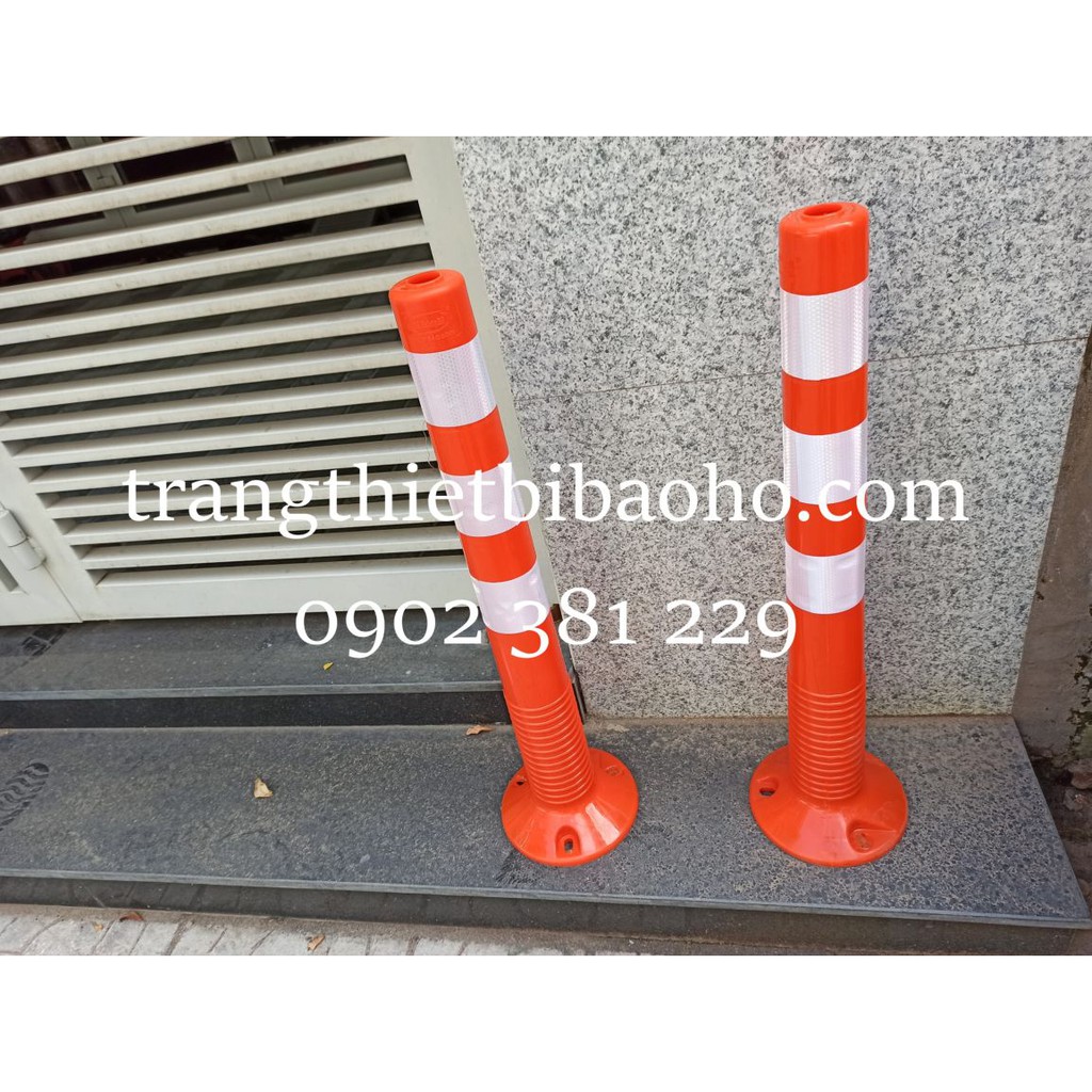 Cọc tiêu giao thông phân làn hình trụ nhựa dẻo - GT75B màu cam dài 75cm