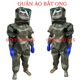 Bộ quần áo bắt ong vải bạt, quần áo bảo hộ bắt ong rừng