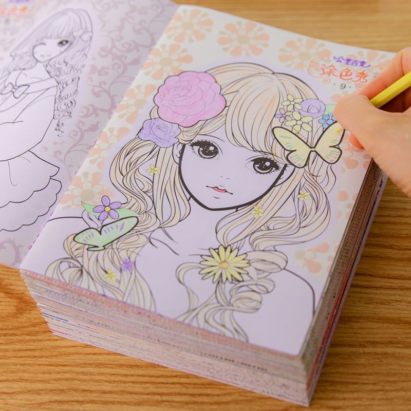 Sách Tô Màu Hình Công Chúa Dành Cho Bé Gái 3-6 - 8-10 Tuổi