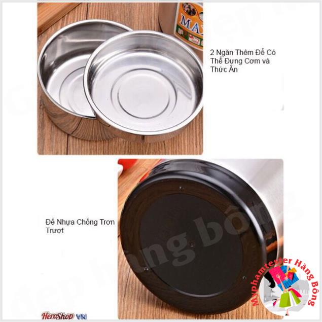 Cặp lồng i nốc xịn 304 cao cấp 2 cỡ 1,6 lít và 2 lít