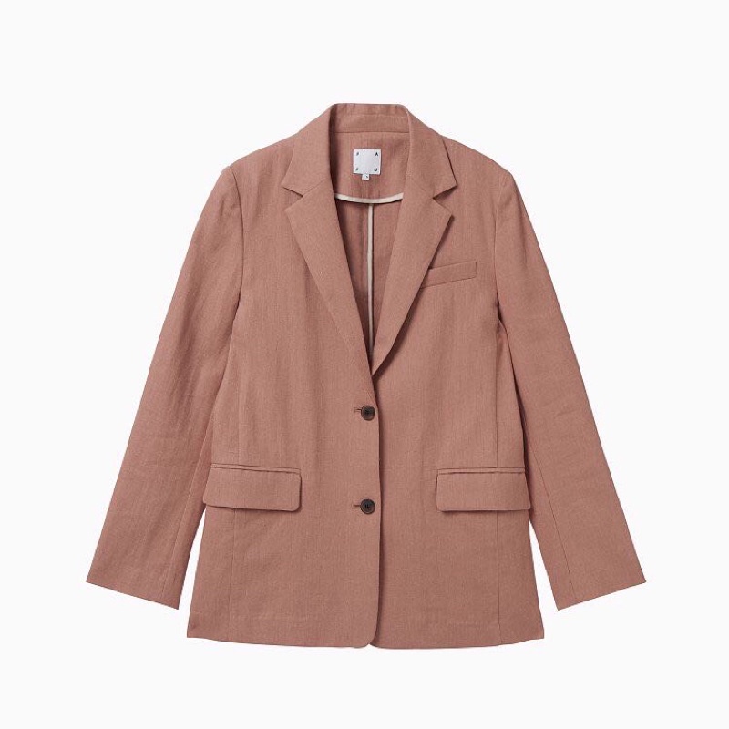 Áo Blazer nữ JAJU xuất Hàn chất liệu linen thoáng mát size S và M