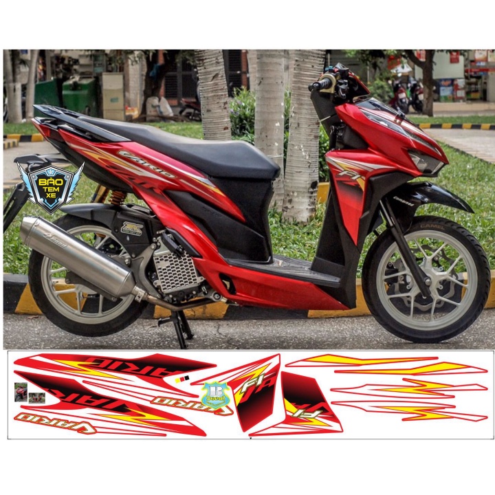Tem rời dán xe vario 150 dán xe đỏ tuấn decal - Bi Decal