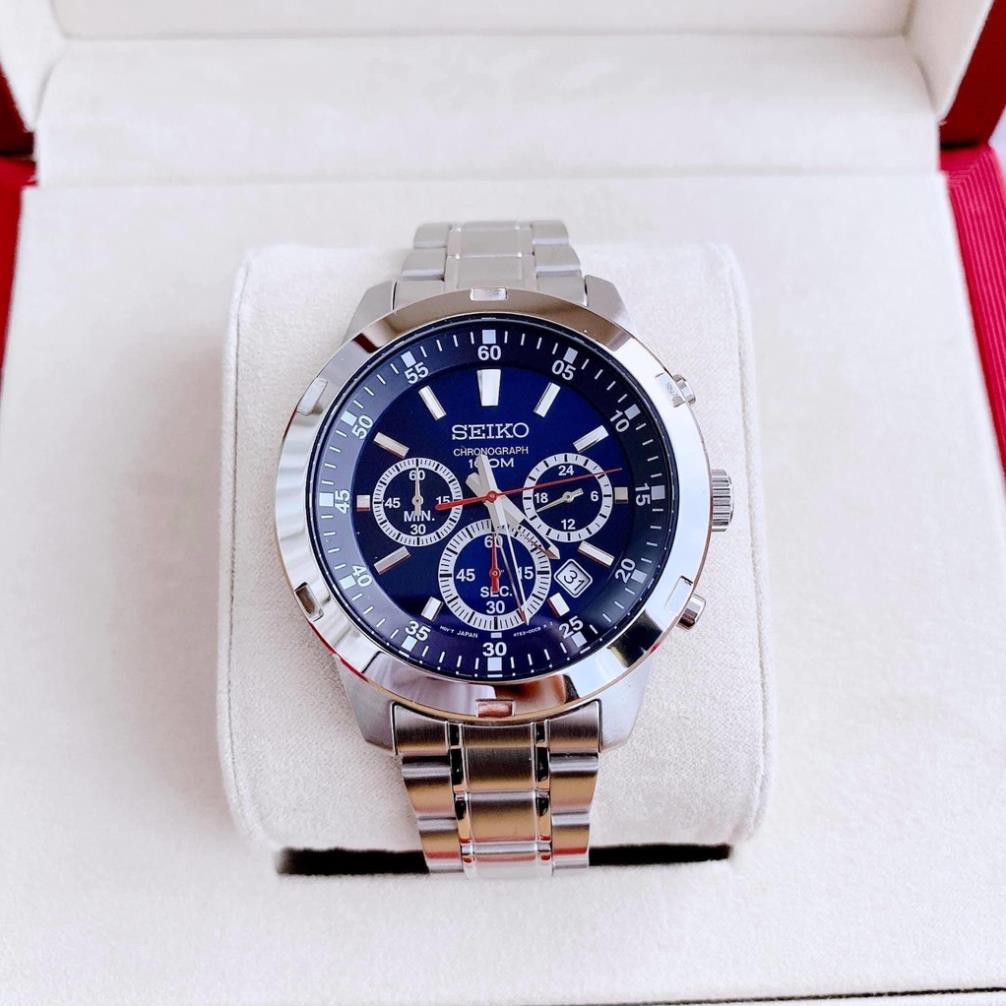 Đồng hồ nam chính hãng Seiko Chronograph SKS603P1 dây thép, mặt kính Hardlex Crystal (Kính Cứng) - BẢO HÀNH 60 THÁNG