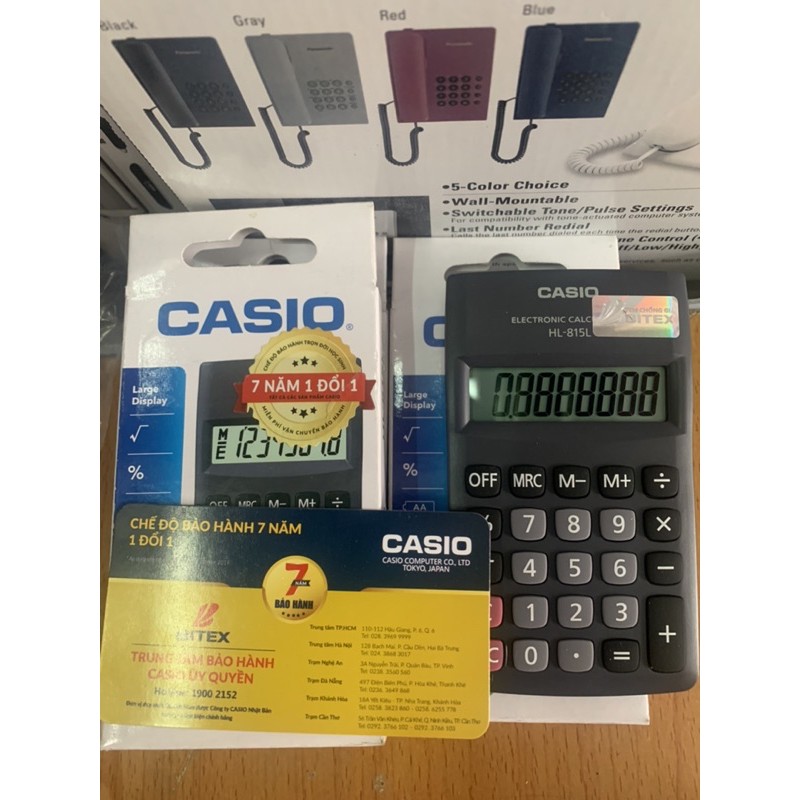 Máy Tính Bỏ Túi Mini Casio HL 815L BK Chính Hãng Bảo Hành 7 Năm
