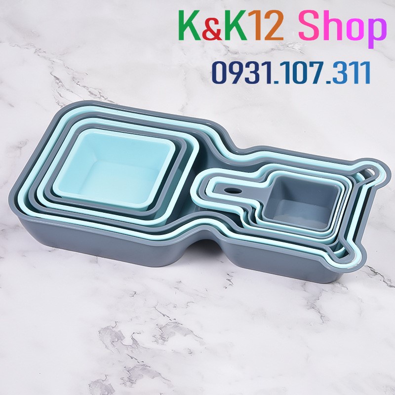 [ Độc quyền] Khay đựng thức ăn 10 ngăn sáng tạo xếp gọn. Khay đựng trái cây, đồ ăn nhẹ cho hoạt động picnic tiện lợi.