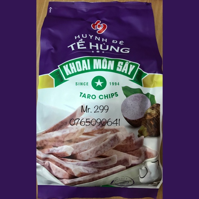 Khoai môn sấy Huynh Đệ Tề Hùng gói 500 gram[Date T6/2024]
