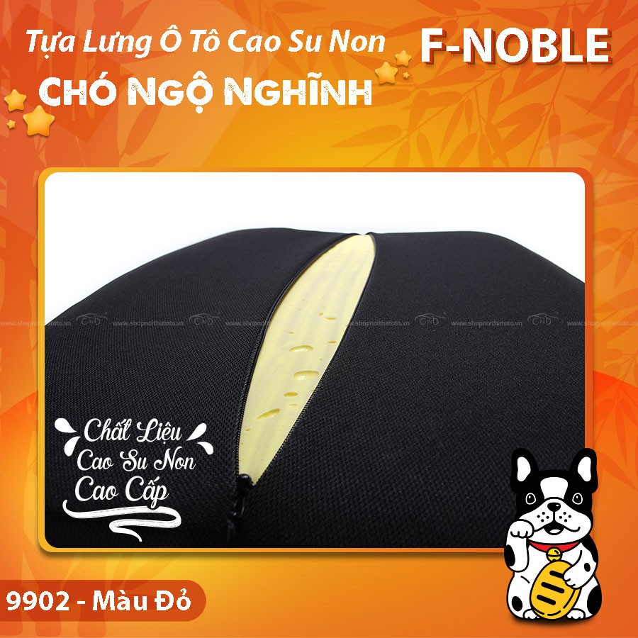 Tựa Lưng Ô Tô Cao Su Non Hình Chó Ngộ Nghĩnh CIND F-Noble 9902 Màu Đỏ - Nhập Khẩu Chính Hãng