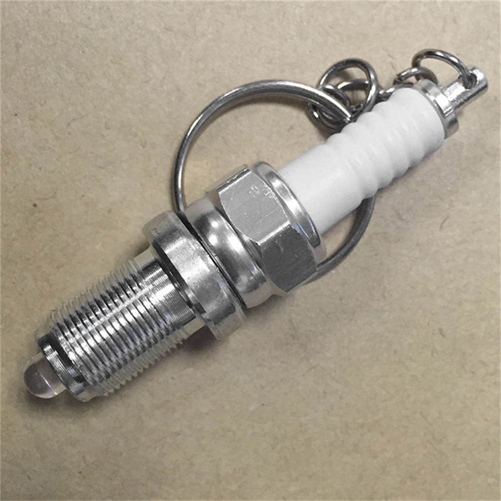 Móc khóa đèn LED hình bugi đánh lửa xinh xắn