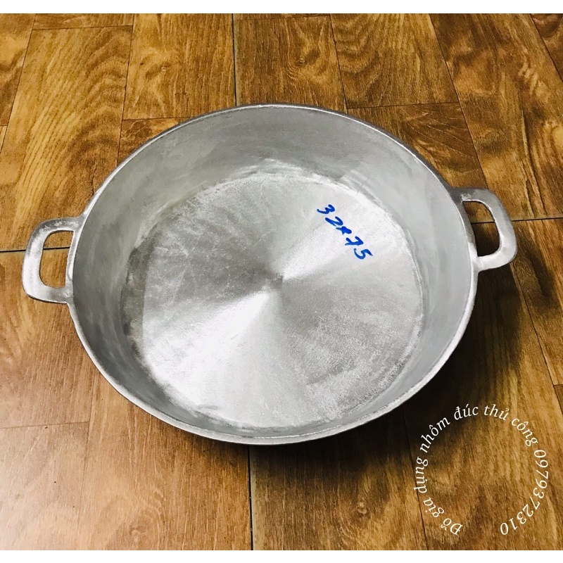 Chảo gang đúc đáy bằng đk 32cm