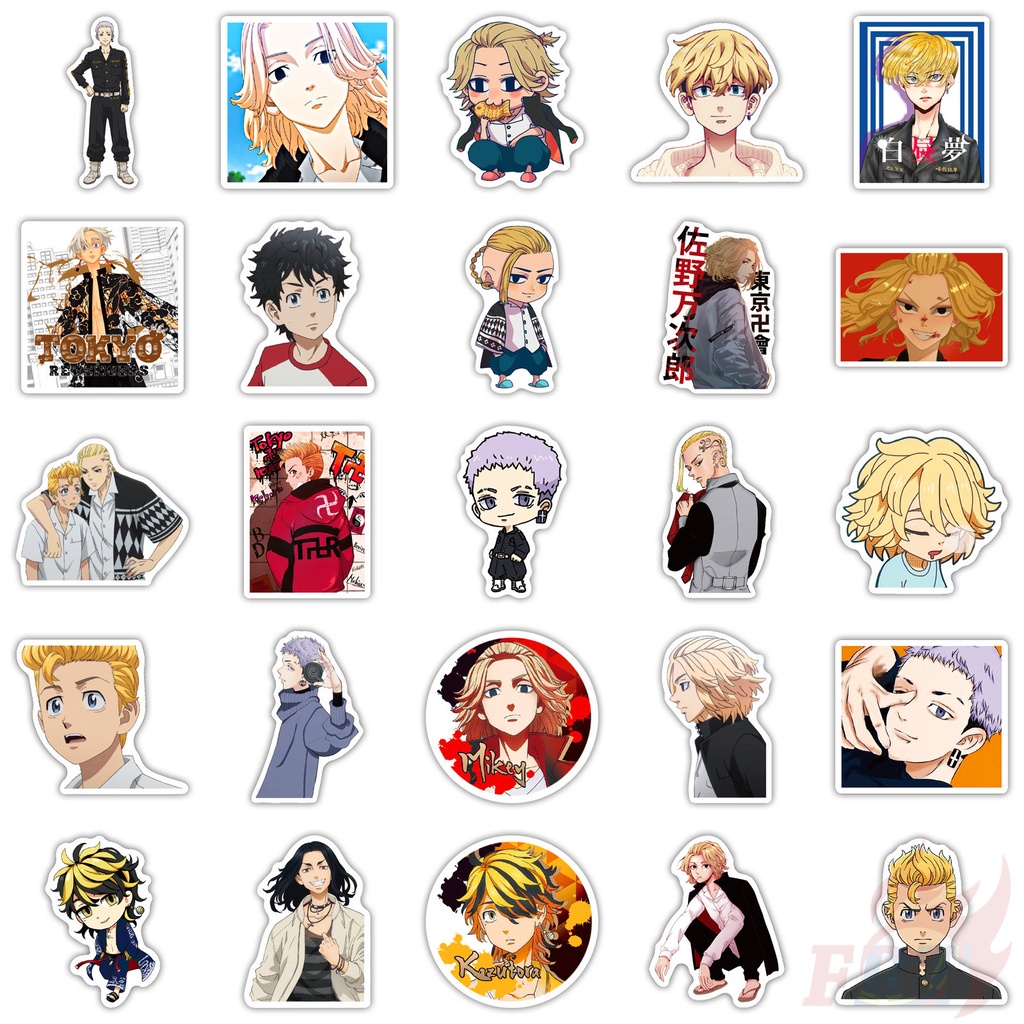 Set 50 miếng dán họa tiết hoạt hình trang trí diy cho laptop/ ván trượt