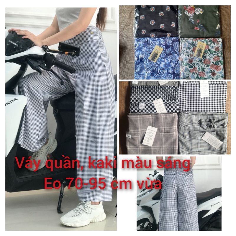 Giá sỉ quần váy chống nắng xẻ tà vải kaki chuyên ngồi sau xe, đi xe số