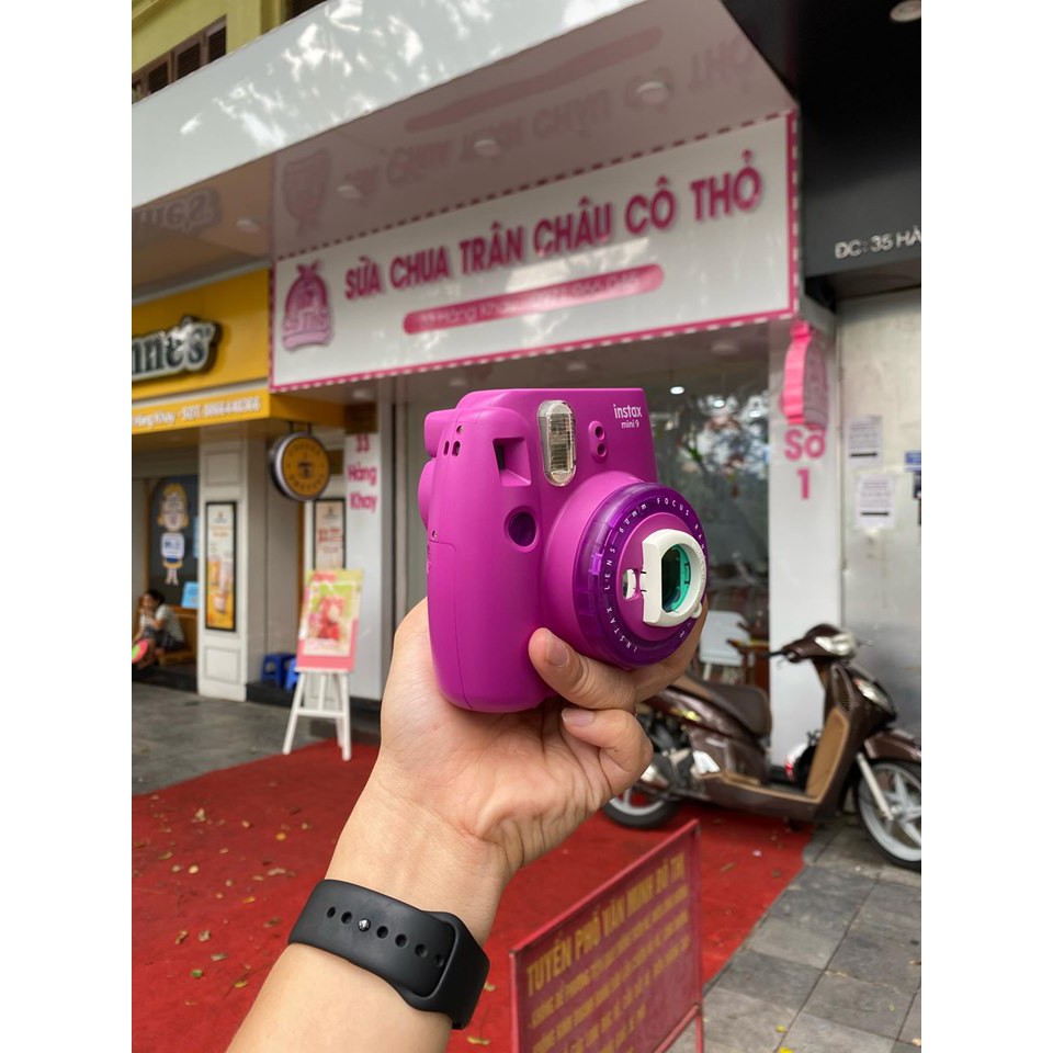Máy Ảnh Selfie Lấy Liền Fujifilm Instax Mini 9 Clear Purple - Hàng Chính Hãng