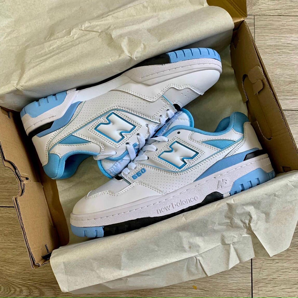 GIÀYSNEAKER NB 550 XANH LÁ, NB 550 XANH THAN, XANH NAVY, TRẮNG XANH CÁC MÀU CƠ BẢN NAM NỮ