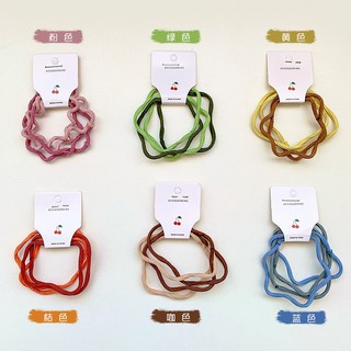 Set 4 Dây Cột Tóc Màu Đơn Giản