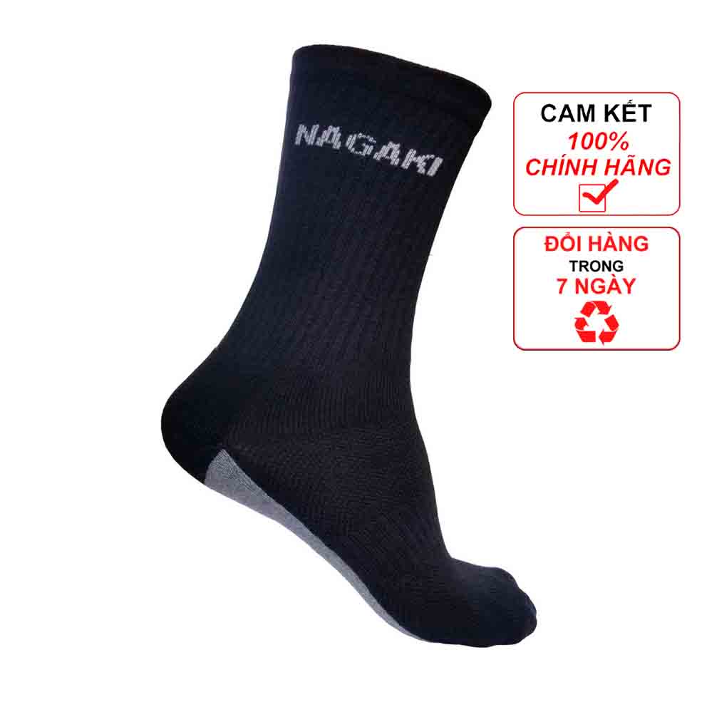 Vớ, Tất Thể Thao Nam Nữ Cổ Cao Nagaky, Đá Bóng, Bóng Rổ, Bóng Chuyền, Kháng Khuẩn, Khử Mùi