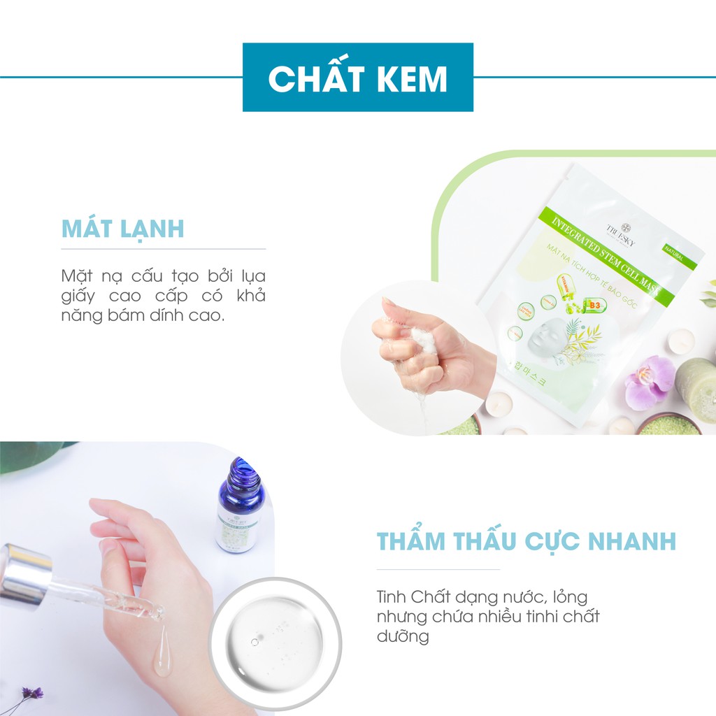 Bộ ngừa mụn da mặt Truesky Premium M01 gồm 1 serum ngừa mụn tràm trà 20ml + 3 miếng mặt nạ dưỡng da 25g/miếng