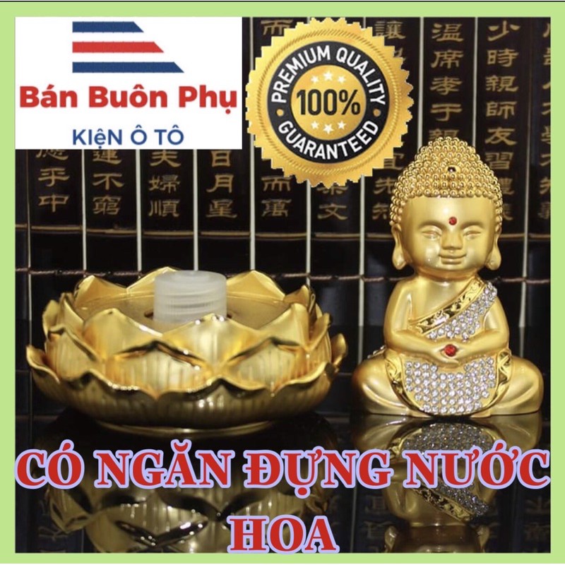 Tượng Phật Thích Ca Đính Đá Để Taplo Ô TÔ [ Tặng Kèm 1 Thảm Chống Trượt ]