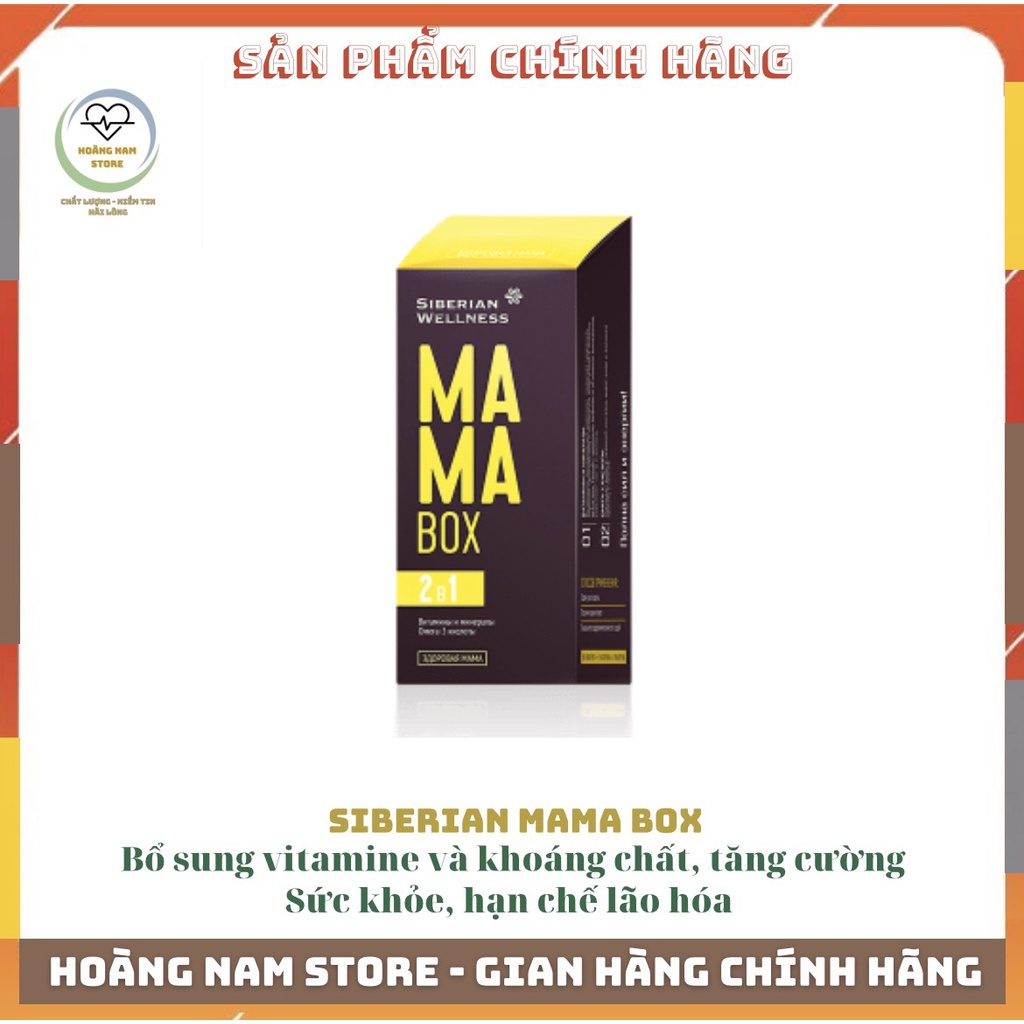 Thực phẩm siberian Mama Box , giúp bổ sung vitamine và khoáng chất, hỗ trợ tăng cường sức đề kháng khỏe mạnh, hộp 30 gói
