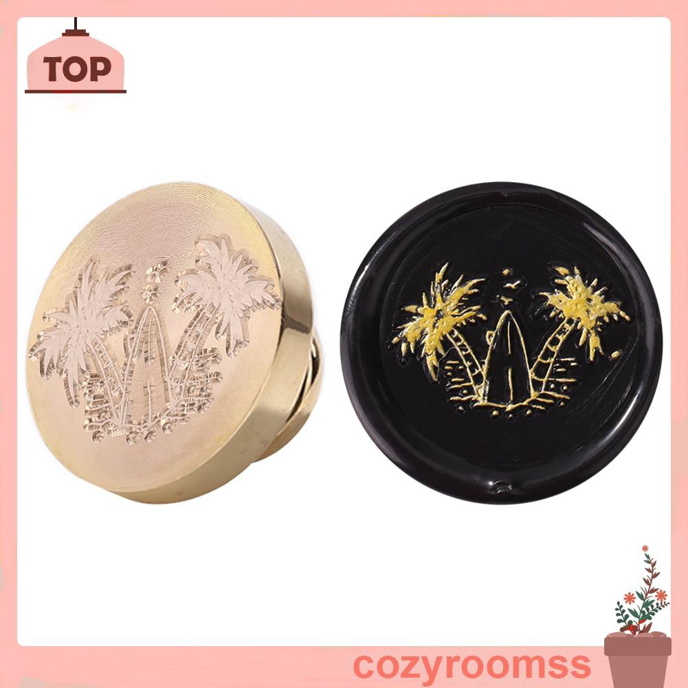 Đầu con dấu sáp hình tròn cổ xưa dùng trang trí scrapbooking thủ công DIY