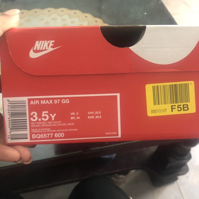 Giày Nike Airmax97 pink 35,5