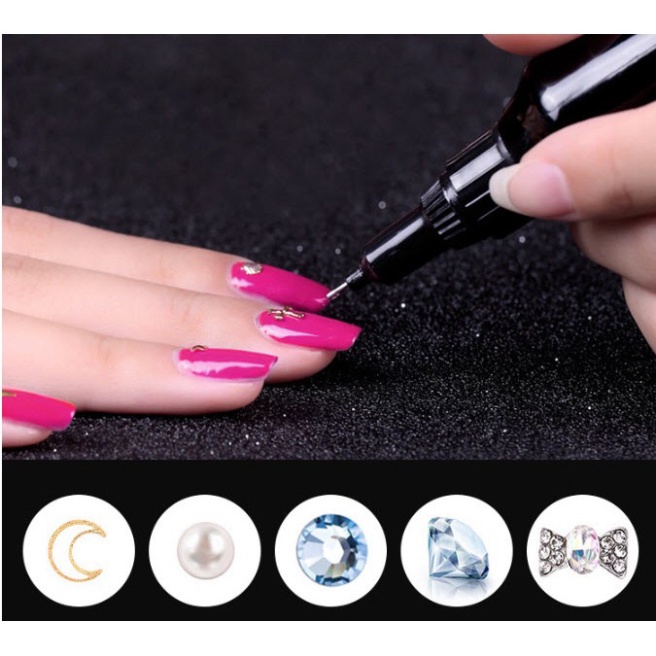 Bút keo gel đính đá 2 trong 1 Cực Chắc và Bền  Dạng Bút Cầm Dễ Thao Tác làm nail mi