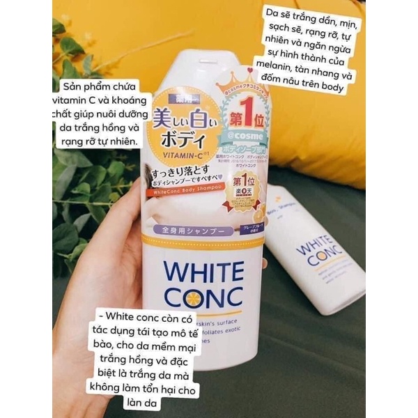 Sữa Tắm Trắng Da White Conc Body Nhật Bản Hàng Chính Hãng