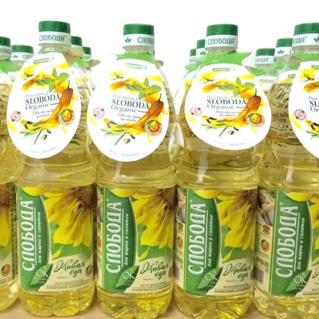 Dầu ăn hướng dương hữu cơ Sloboda Organic1 lít