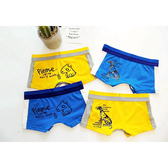 Đôi 11 Hoạt Hình Lớp Chó Quần Đùi Thời Trang LES Đẹp Trai T Unisex Kéo Lên Boxer Phù Hợp Với Quần Phổ Biến Bé Gái Cặp Đôi Quần Lót Cotton Quần Boxer Quần Đùi
