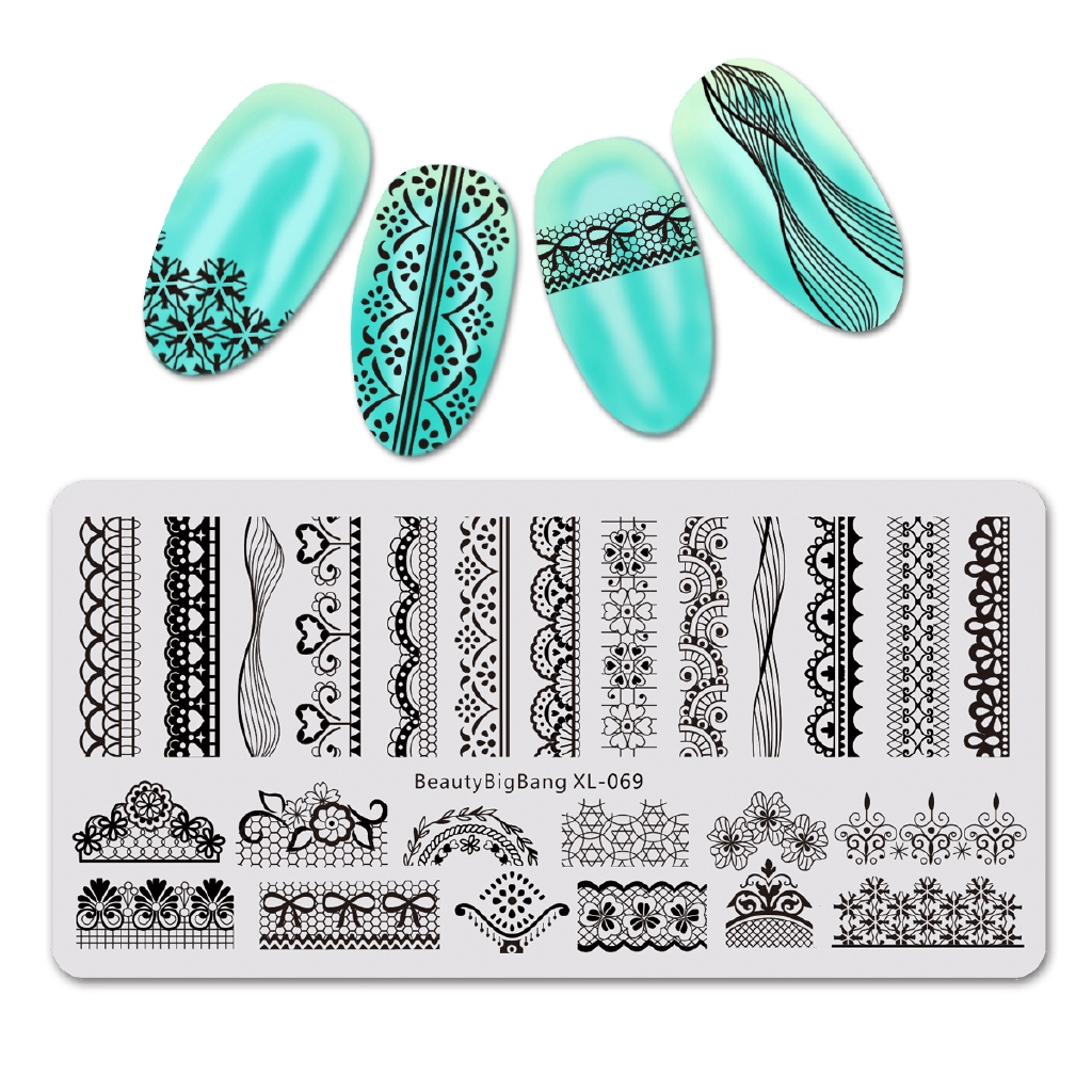 [Hàng mới về] Khuôn in hình hoa ren đa dạng trang trí móng nghệ thuật