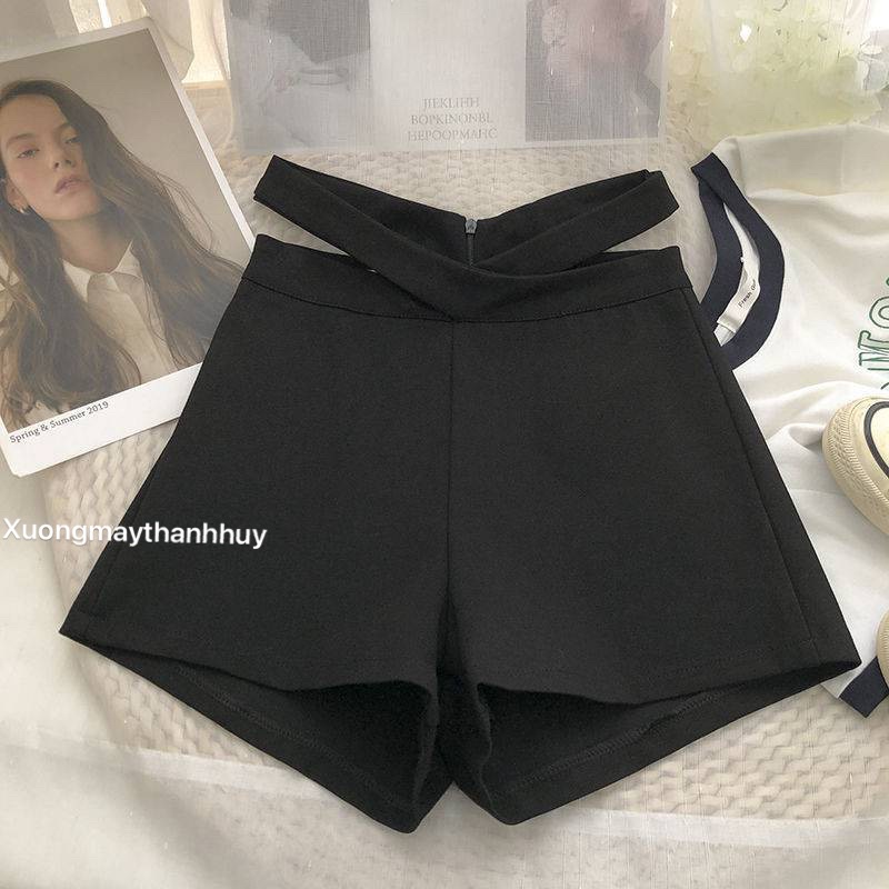 Quần đùi dance cạp cách điệu, quần short cạp chéo tôn eo m520