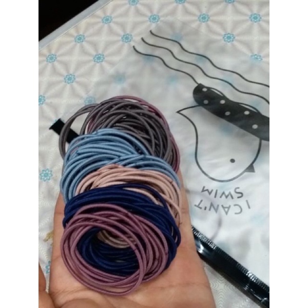 Sét chun buộc tóc 100c kèm túi zip.