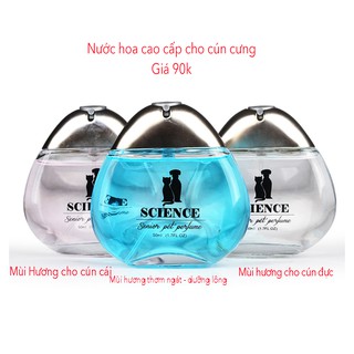 Nước hoa cho chó mèo - Nước hoa khử mùi,dưỡng lông ,thơm lâu PERFUME SCIENCE 50ml