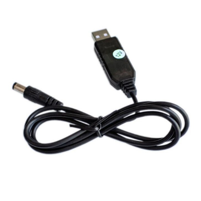 Bộ 1-2 Dây CáP ChuyểN ĐổI ĐầU CắM USB Sang ĐầU CắM 12V, Giao DiệN 5V 12V 5.5 * 2.1MM