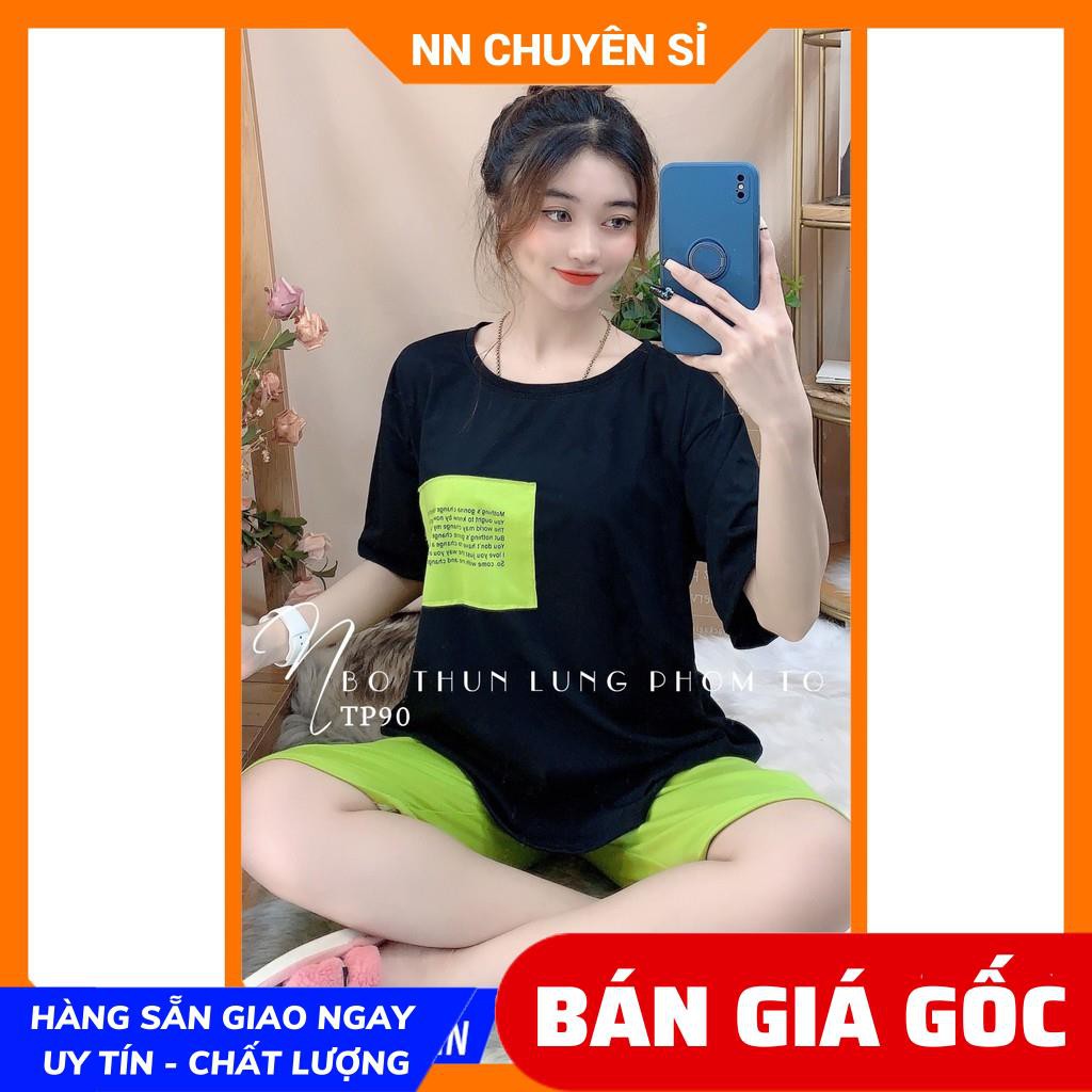 Đồ bộ nữ Đồ bộ mặc nhà Thun lửng vải mềm mịn mát nhiều màu dễ thương Size 55 ký TP90