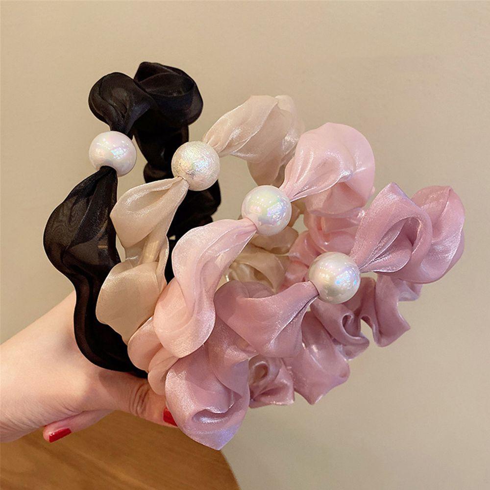 PINEVN Dây Cột Tóc Chiffon Co Giãn Thời Trang Cho Nữ