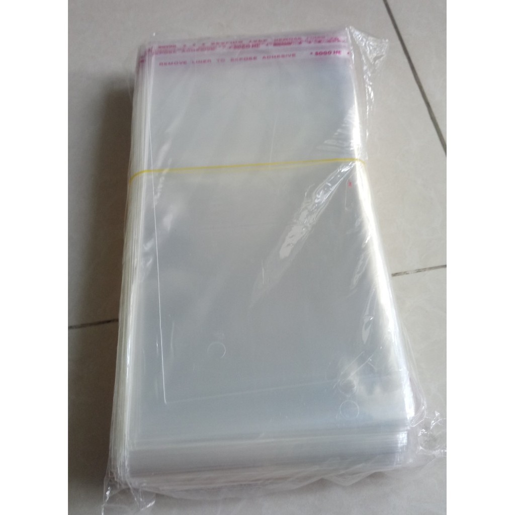 100g Túi OPP Trong Suốt 10 x 20 +- 4 Có Keo Dán Miệng Đựng Khẩu Trang