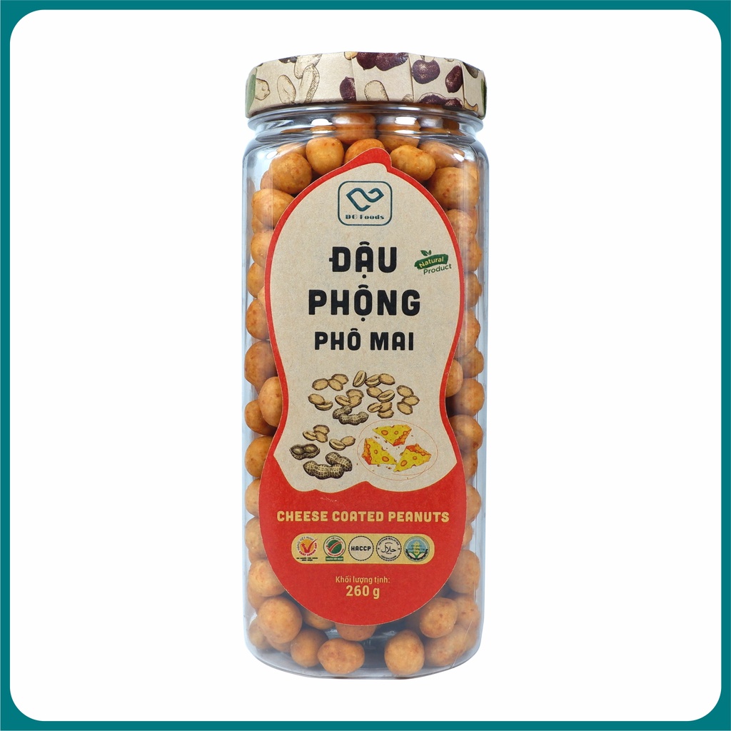 Đậu Phộng Phô mai cao cấp 260g/ DGfoods/ Ăn chay được/ Hàng Việt Nam chất lượng cao/ HACCP/ HALAL