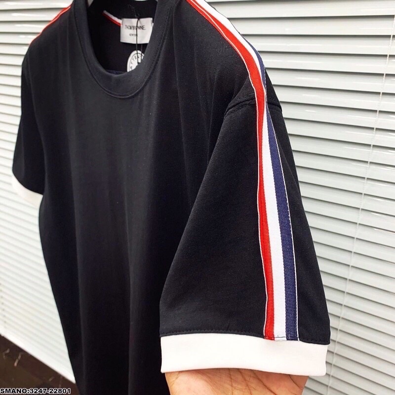 Áo Phông THOM Cao Cấp Kẻ Viền Tay Trẻ Trung