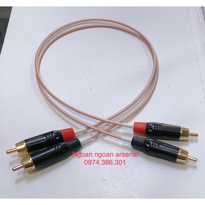 Cặp dây audio hoa sen rca av mạ bạc nhỏ gọn chất lượng