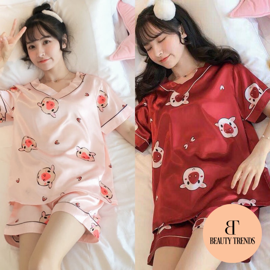 SET ĐỒ LỤA MẶC NHÀ - BỘ PIJAMA LỤA CAO CẤP CHO NỮ | BigBuy360 - bigbuy360.vn