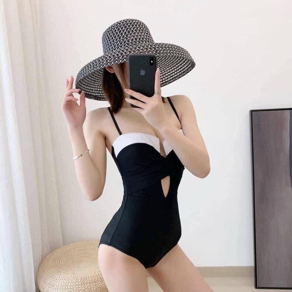 BIKINI LIỀN THÂN ĐEN GỌNG VIỀN TRẮNG BIKINISTORE | BigBuy360 - bigbuy360.vn