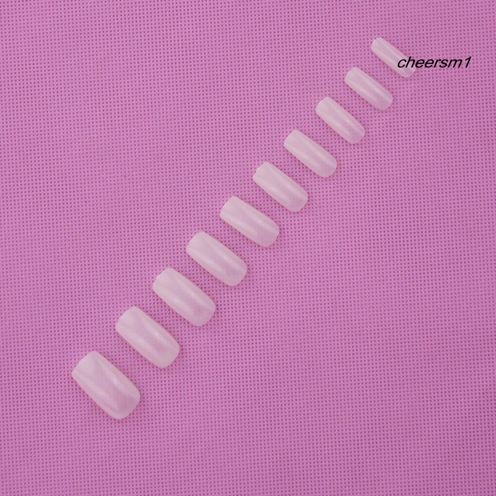 Hộp 500 cái móng giả không màu dùng để làm móng tay nghệ thuật